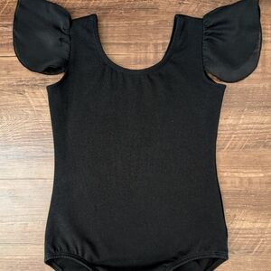 Stelle Black Ruffle Leotard